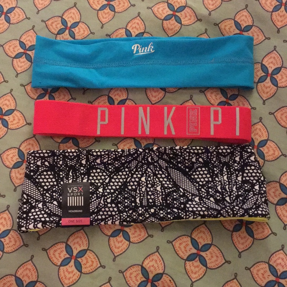 Set of 3 PINK/VSX Headbands